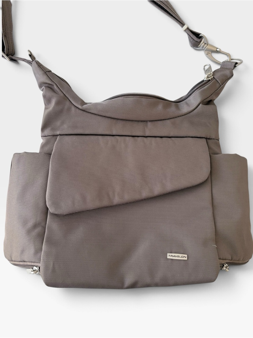 Travelon Anti-Theft Classic Messenger Bag Nutmeg NWT RFID Crossbody